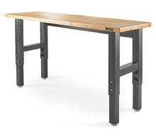 Load image into Gallery viewer, 6' (182.9 cm) Wide Adjustable Height Hardwood Workbench