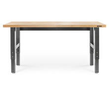 Load image into Gallery viewer, 6' (182.9 cm) Wide Adjustable Height Hardwood Workbench