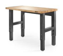 Load image into Gallery viewer, 4&#39; (121.9 cm) Wide Adjustable Height Hardwood Workbench