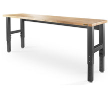 Load image into Gallery viewer, 8&#39; (243.8 cm)Wide Adjustable Height Hardwood Workbench